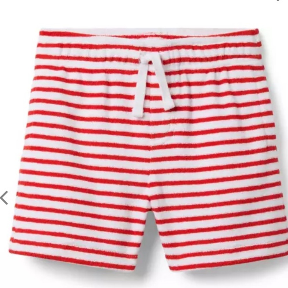 Janie and Jack Red and White Striped Shorts